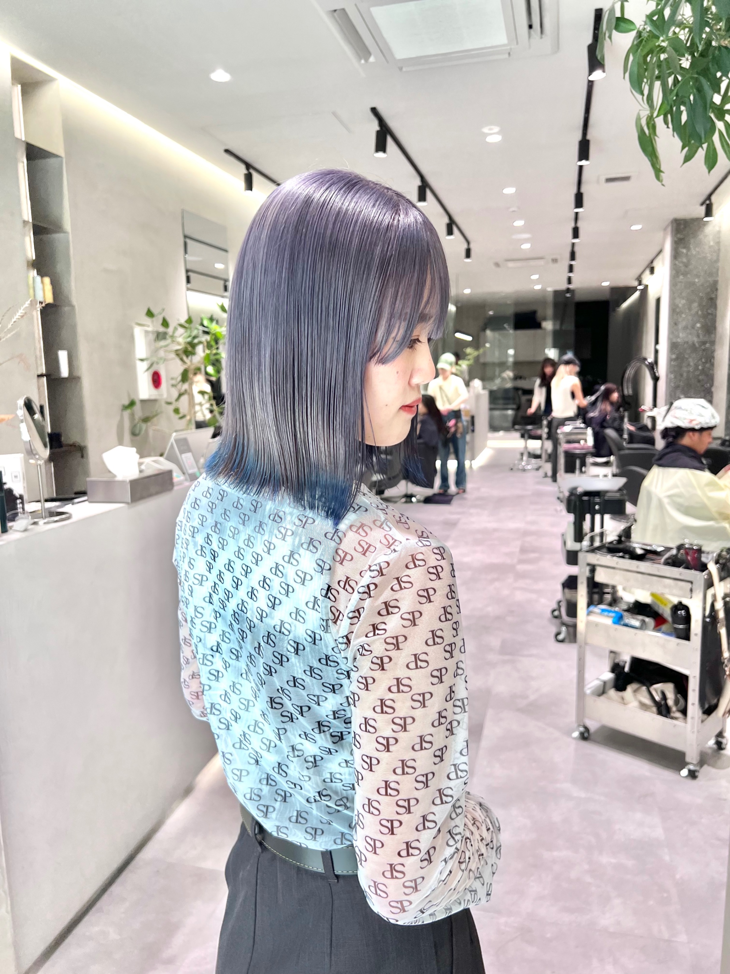 ラベンダー＆ブルー by 岩田健斗 - ヘアカラーレシピ｜hairinfo（ヘア