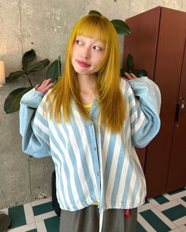 MIKI】さん｜イエローカラー by HAIRinfo - ヘアカラーレシピ