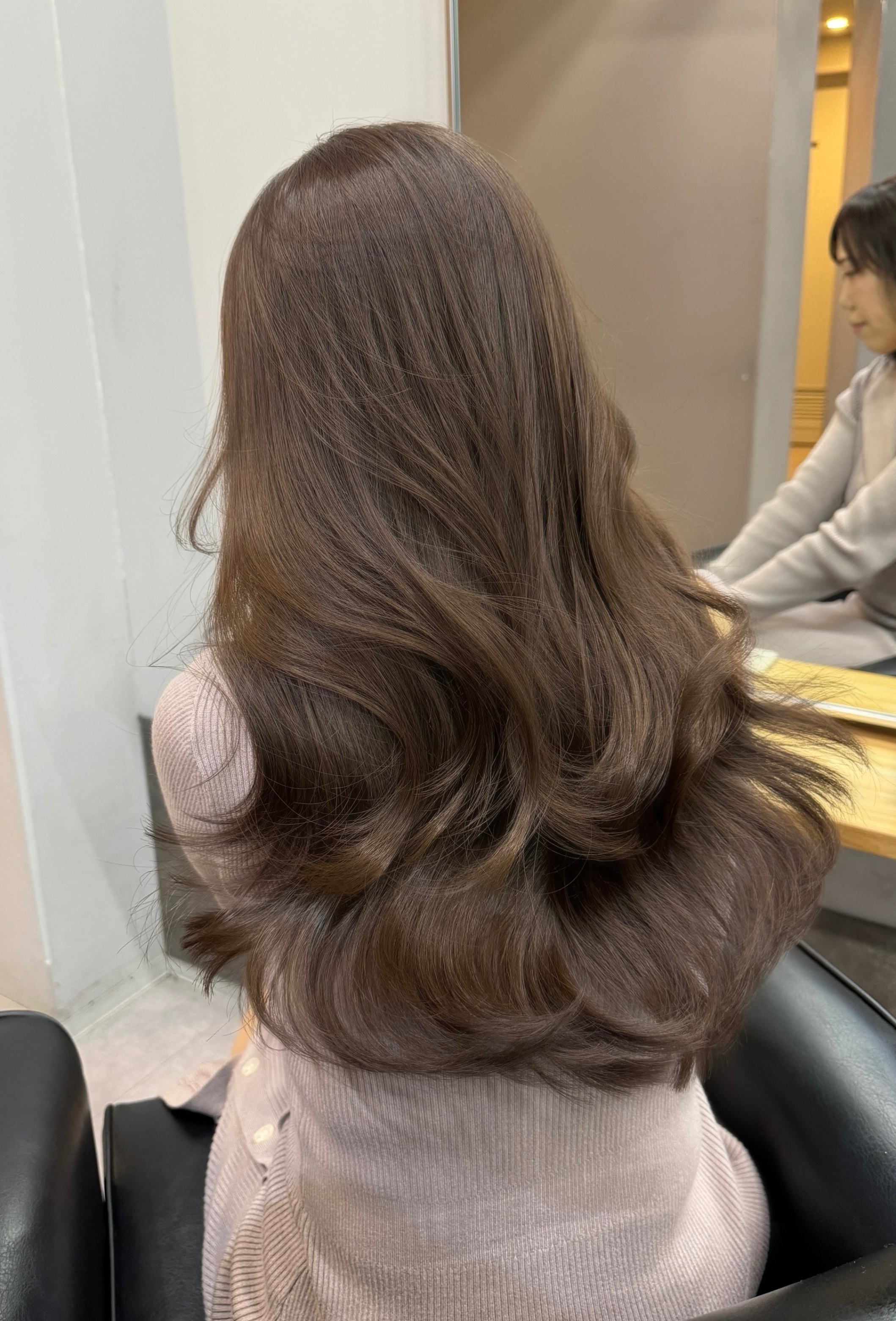 ベージュとチョコレートブラウンのノスタルジックラグ　No.708 ベージュとチョコレートブラウンのノスタルジックラグ No.708 撥水ラグ