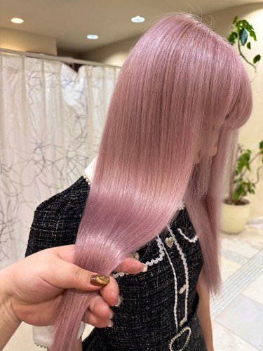 ホワイトピンク by KASUMI - ヘアカラーレシピ｜hairinfo（ヘアインフォ）